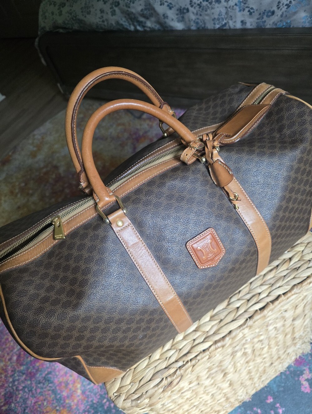 Authentic Celine Macadam Vintage Travel Bag